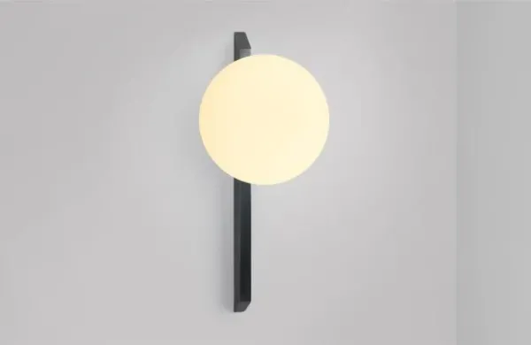 Gaia - Tall - Flush - DALI-A Wall Light antique bronze with matt opal glass