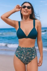 Garden Getaway Floral Bikini Set - Blue