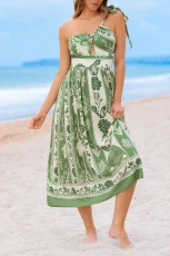 Garden Glow Ornate Maxi Dress - Green