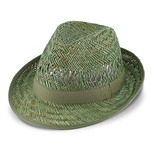 Garden hat Straw Trilby for Women & Men | Sun hat in Classic Look | Summer hat with Ribbon, I