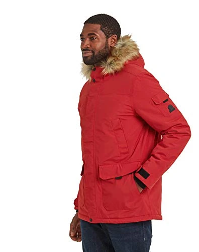 Garrick Parka 100% Waterproof Ultra Warm Mens Coat with Hood, Eco-Friendly Filling, Removable Faux F