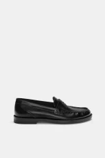 Gathered Loafers - Black