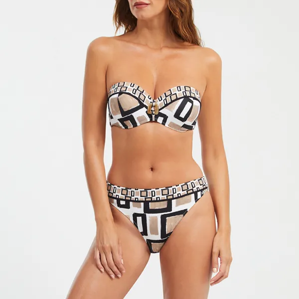Geo Mid Rise Bikini Bottoms - Multi