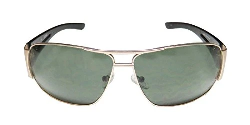 GF0143 Metal Round Frame Men's Sunglasses, Gold/Green