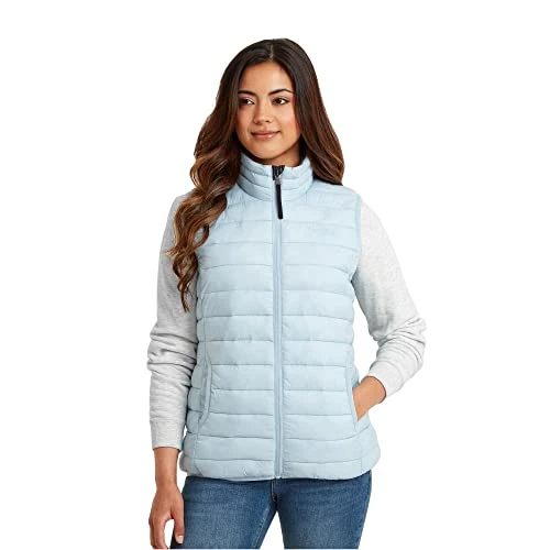 Gibson Lightweight Padded Gilet for Women, Ultra Warm, Supersoft, with Eco-Friendly Filling, Wind Re