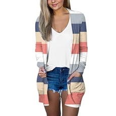 Gifts for Women 2 in 1 Cardigan Women, Long Sleeve Floral Print Women's Chunky Knit Long Aran Cardigan Loose Knitwear Womens Chunky Knit Top Cheap Christmas Gifts
