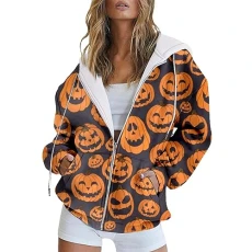 Gifts for Women Hoodies for Women with Zip, Long Sleeve Full Zip Hooded Sherpa Fleece Oversized Blanket Hoodie Sweater Cardigan with Drawing Todays Offers Special Deals
