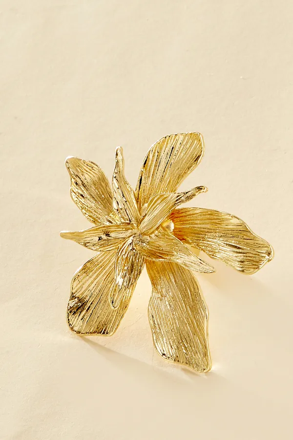 Gilded Petals Gold-Tone Ring - Neutral