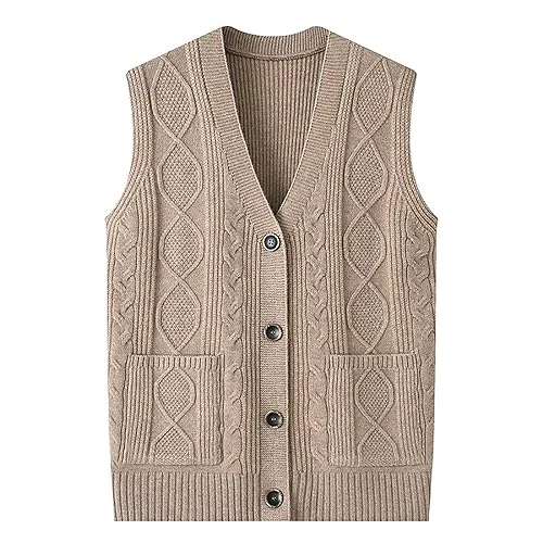 Gilet Womens Women Fleece V Neck Ladies Body Warmer Pockets Waistcoat Women Knitted Ladies Jackets S