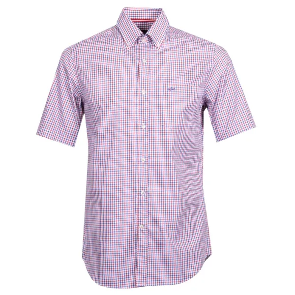 Gingham Button Down Short Sleeve Shirt