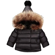 Girls Boys Jacket Padded Faux Fur Hooded Quilted Warm Thick Coat Lightweight Jackets Outwear Black 100 Girls Boys Jacket Padded Faux Fur Hooded Quilted Warm Thick Coat Lightweight Jackets Outwear Black 100
