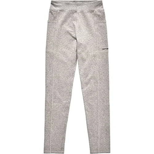 Girls' Fitted Utility Leggings, Dark Grey, 14