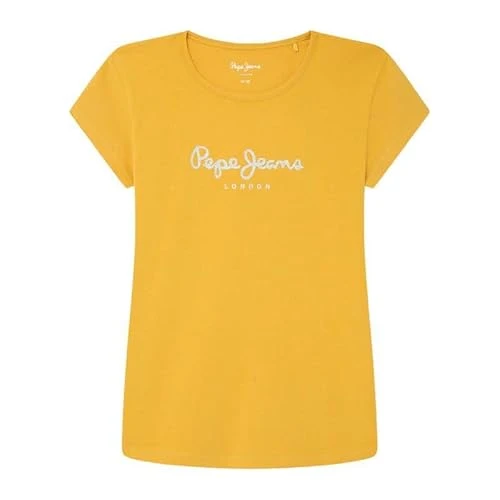 Girl's Hana Glitter S/S N, T-Shirt, Yellow, 14 Years