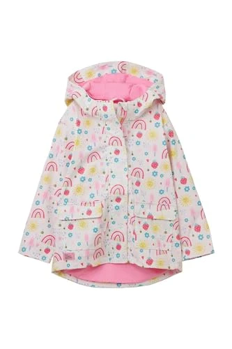 Girls Heidi Waterproof Raincoat - Kids Lined Rubberised Windproof Spring Summer Outdoor Coat With Ho