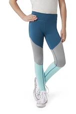 Girls Leggings - Stretch Yoga Pants | Moroccan Blue, Small