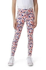 Girls Leggings - Stretch Yoga Pants, Phone Pocket | Coral, Small Girls Leggings - Stretch Yoga Pants, Phone Pocket | Coral, Small