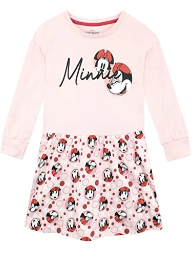 Girls Minnie Mouse Dress Daywear for Kids Pink 7-8 Years