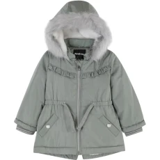 Girls Padded Parka Jacket for Baby Green 0-6 Months Girls Padded Parka Jacket for Baby Green 0-6 Months