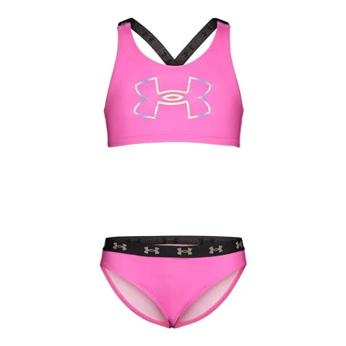 Girl's Racer Bikini (Big Kids), Rebel Pink, 14