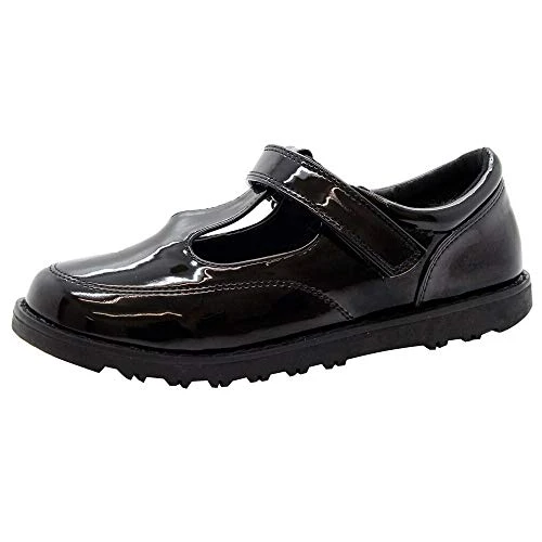 Girls School Shoes Infant Kids Strap T-BAR Formal Flats Pumps Dolly Loafers Size 10