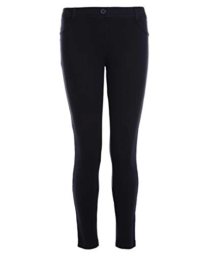 Girls' School Uniform Stretch Interlock Legging, Navy, 20 Plus