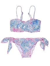 Girls Sea Bath Beach Mermaid 2 Pieces Top with Braces Triangle Underpants Bikini Bathing Suit, 8-9 Years, Blue & Pink Girls Sea Bath Beach Mermaid 2 Pieces Top with Braces Triangle Underpants Bikini Bathing Suit, 8-9 Years, Blue & Pink