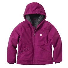 Girls' Sherpa Lined Jacket Coat, Sierra Plum Caspian, Large Girls' Sherpa Lined Jacket Coat, Sierra Plum Caspian, Large