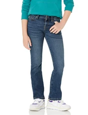 Girls' Slim Boot-Cut Stretch Jeans, Medium Wash, 5 Years Slim