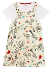 Girls Toy Story T-Shirt and Pinafore Dress Set Kids Outfit Set Multicolour 5-6 Years Multicoloured Girls Toy Story T-Shirt and Pinafore Dress Set Kids Outfit Set Multicolour 5-6 Years Multicoloured