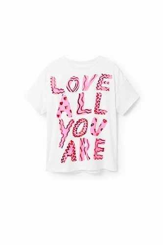 Girl's Ts_Laya 1001 Crudo T-Shirt, White, 6 Years