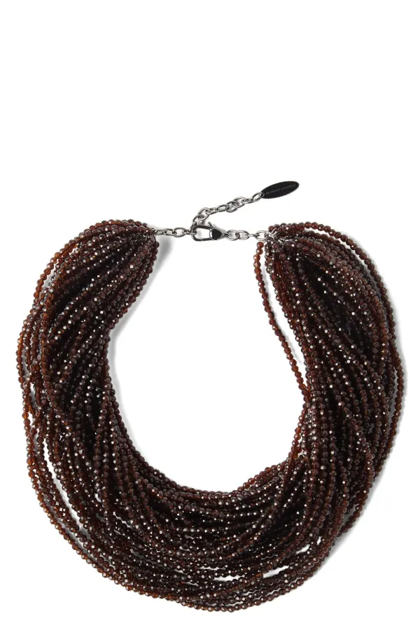 Glass And Silver Chocker