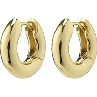 Gold Aica Recycled Huggie Hoop Earrings - Gold