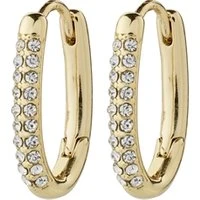 Gold Amiri Pavé Link Hoop Earrings - Gold