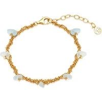 Gold Aquamarine Gem Bracelet - Gold