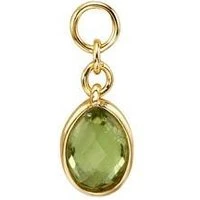 Gold August Pendant Charm - Gold