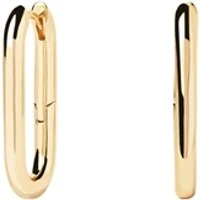 Gold Beat Hoop Earrings - Gold