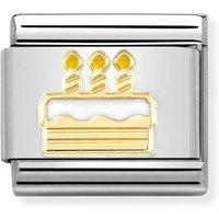 Gold Birthday Cake Charm