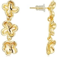 Gold Bloom Triple Drop Earrings - Gold