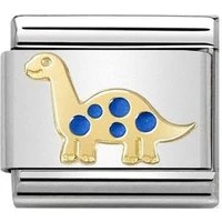 Gold & Blue Dinosaur Charm