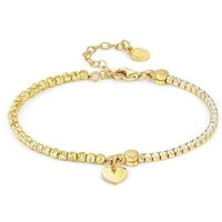 Gold Chic Crystal Heart Bracelet