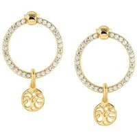 Gold Chic Crystal Tree of Life Earrings