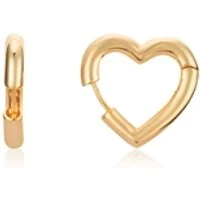 Gold Chunky Heart Earrings - Gold