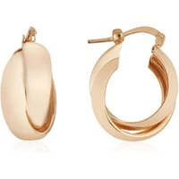 Gold Chunky Twist Hoops - Gold