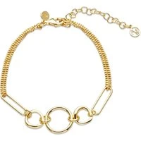 Gold Circle Chain Bracelet - Gold