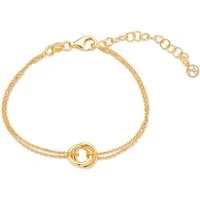 Gold Circle Link Bracelet - Gold