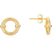 Gold Circle Petite Studs - Gold