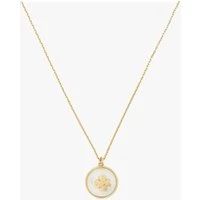 Gold Clover Pearl Necklace - 41cm