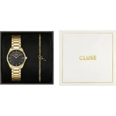 Gold Colour Giftbox Féroce Mini Watch and Black Bracelet - Gold