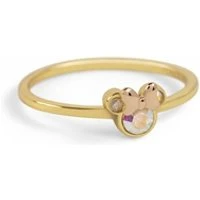 Gold Crystal Minnie Mouse Adjustable Ring - Adjustable