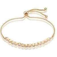 Gold Crystal Pull Bracelet - Gold